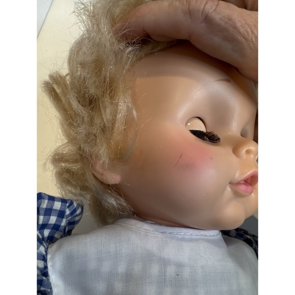 Eegee Talking Doll 18" Cloth Body Sleep Eyes Vintage '74 Pull String Works R1.2 - Picture 7 of 10
